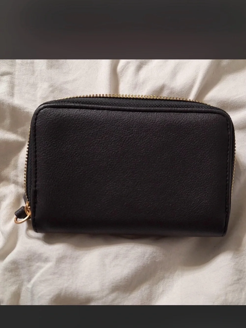Juicy Couture Pink and Black Plush Zip Around Wallet - Picture 2 of 5